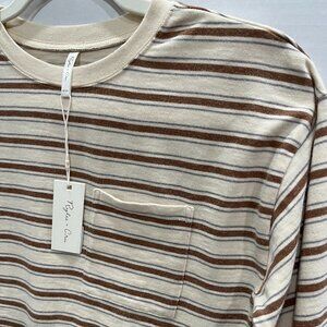 Boy - 10-12Y - NWT Rylee + Cru Relaxed Long Sleeve Tee in Saddle Stripe